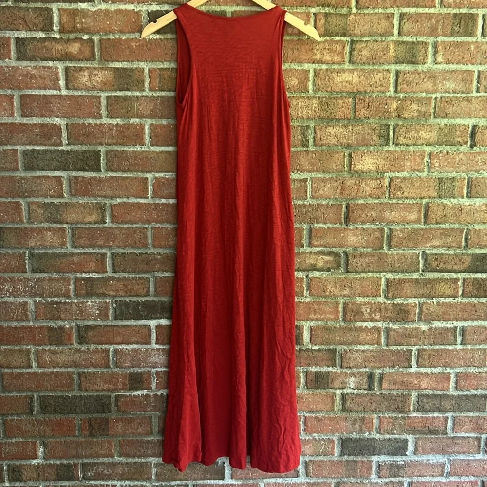 Theory Red Sleeveless Scoop Neck Maxi Sundress - Picture 7 of 7